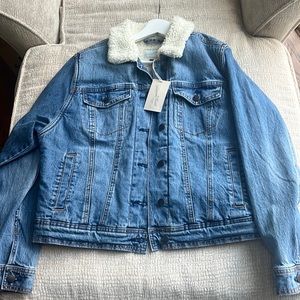 Denim fleece lined jacket